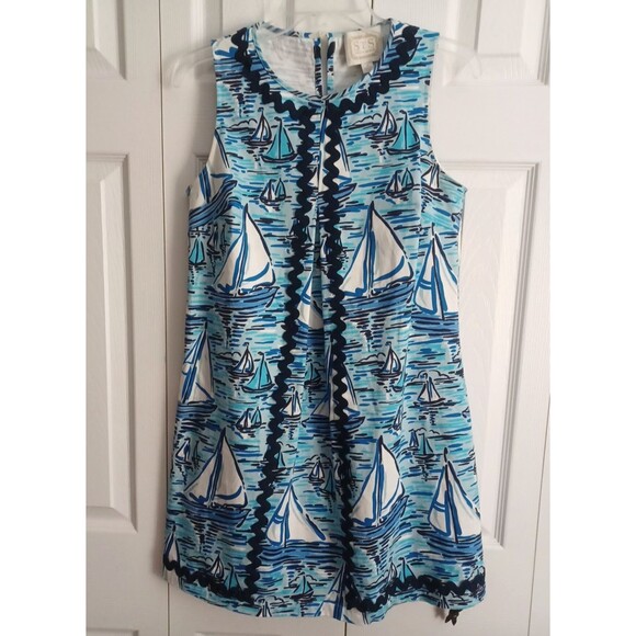 Sail to Sable Dresses & Skirts - Sail To Sable Boat Print Sleeveless Classic Tunic Tank V Neck Dress Size Small